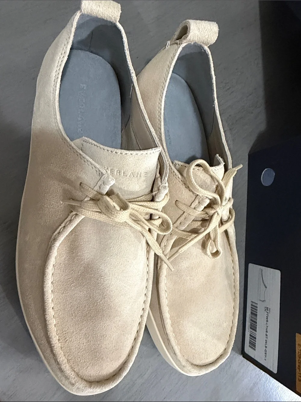 NEW Everlane Mens Pebble Suede The Desert Boot Lightweight White Sole Size 11.5